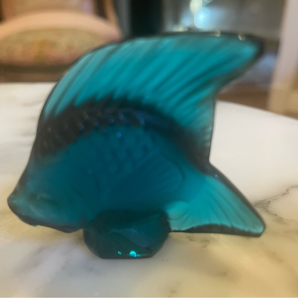 Lalique Turquoise Tang, Marked